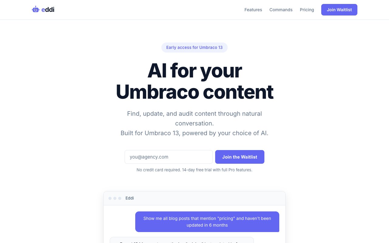 Eddi — AI for Umbraco content management