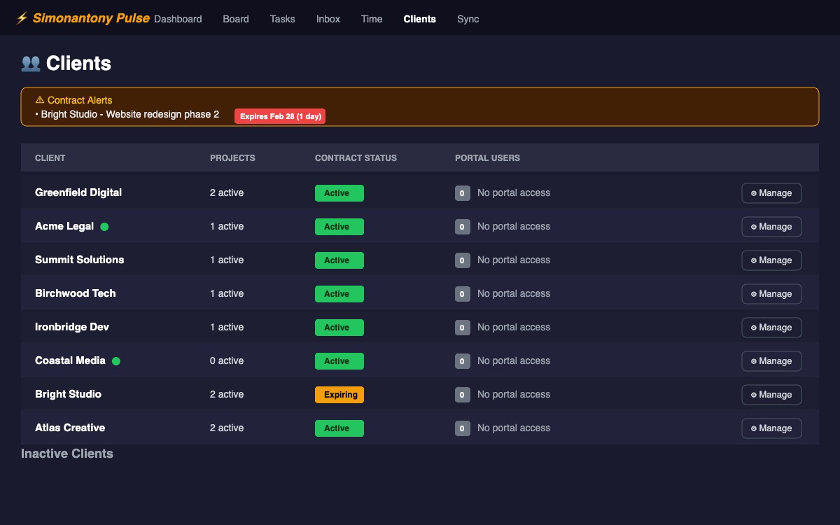 Pulse — agency project management tool